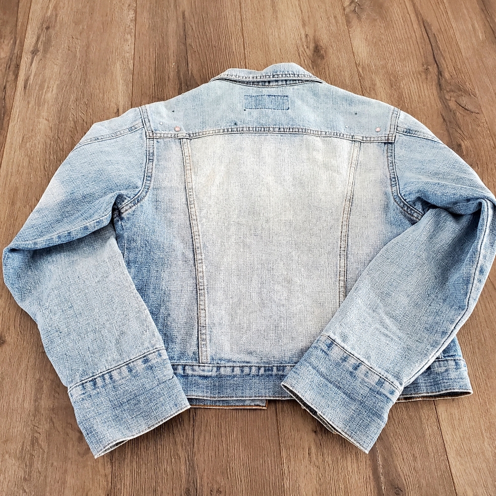 Vintage Y2K 2000 Stylish Light Blue Denim Jacket Clockhouse brand - Picture 2 of 4